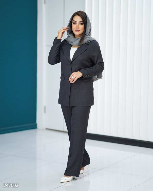 ست کت و شلوار زنانه نوک مدادی السانا Elsana مدل نیراس کد 2476