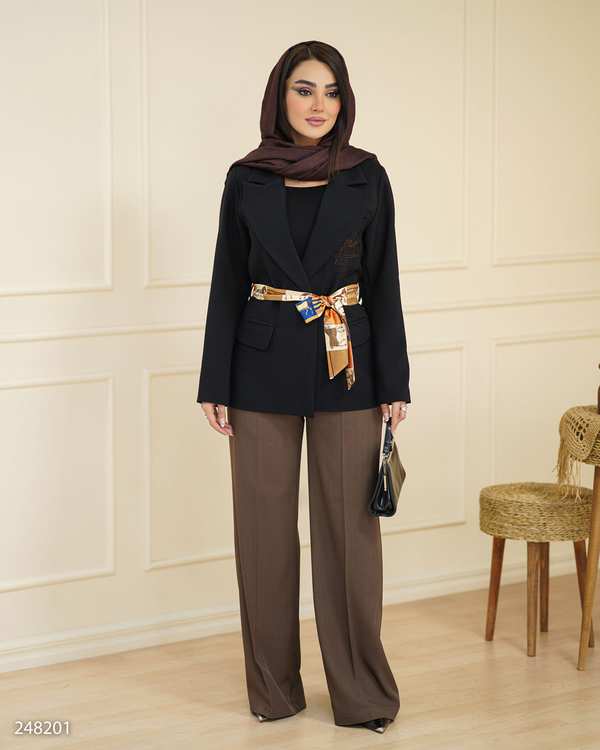 کت زنانه مشکی السانا Elsana مدل نیلرام کد 2482