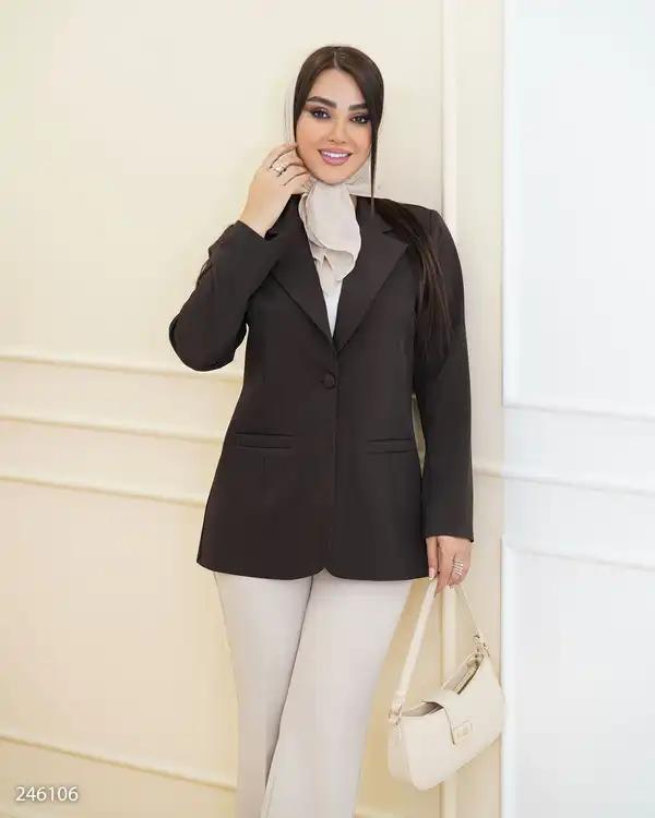 کت زنانه قهوه ای السانا Elsana مدل هانیدا کد 2461