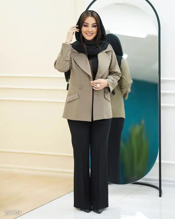 کت زنانه شکلاتی السانا Elsana مدل هومان کد 2517