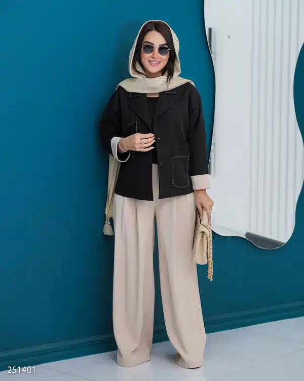 کت زنانه مشکی السانا Elsana مدل یاسمین کد 2514