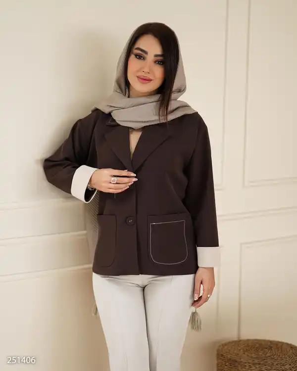 کت زنانه قهوه ای السانا Elsana مدل یاسمین کد 2514
