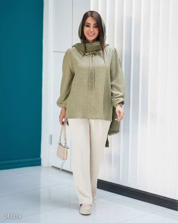 بلوز زنانه سبز السانا Elsana مدل یاشگین کد 2472