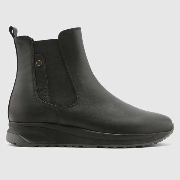 بوت چرم طبیعی زنانه ناپا مشکی اورز Orez مدل OSLO کد WCB155