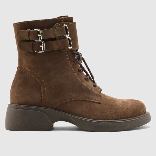 نیمبوت چرم طبیعی زنانه جیر نسکافه ای اورز Orez مدل MANILA کد WCB147