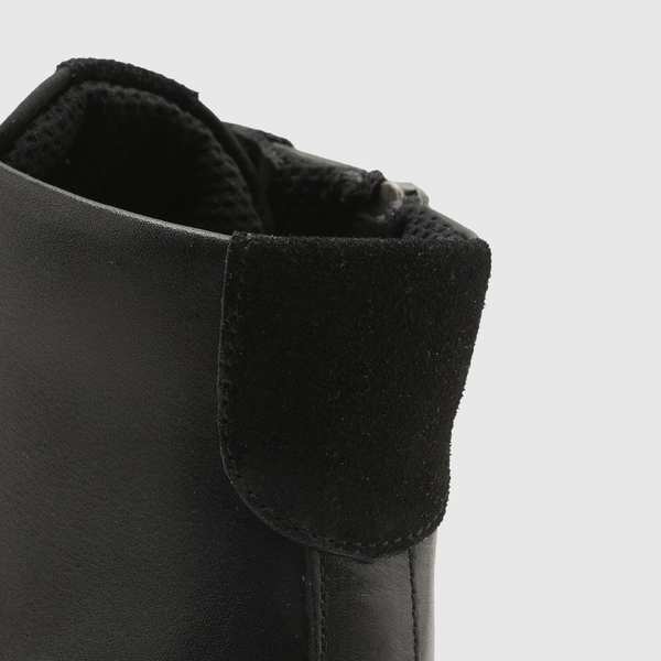 نیم بوت پاشنه بلند چرم طبیعی زنانه بورنیش اشبالت مشکی اورز Orez مدل MIA SNEAKER BOOT کد WCB160 - تصویر 2