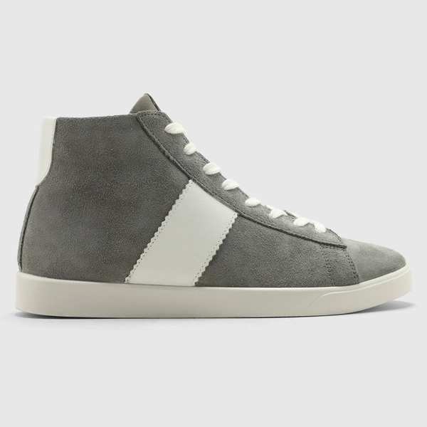 نیمبوت پاشنه بلند چرم طبیعی زنانه ناپا جیر اشبالت طوسی سفید اورز Orez مدل MIA SNEAKER BOOT کد WCB160