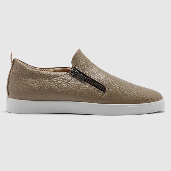 کفش چرم طبیعی زنانه فلوتر ویزون اورز Orez مدل MIA SLIP ON ZIPPER