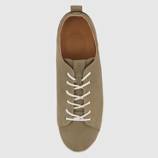 کفش اسنیکرز چرم طبیعی زنانه حریر سبز اورز Orez مدل MIA SNEAKER - تصویر 3