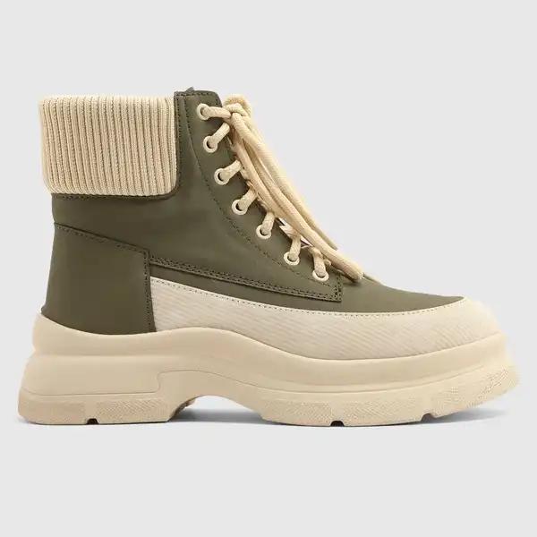 نیمبوت زنانه ناپا چاپی سبز کرم اورز Orez مدل EDINA کد IWCB106