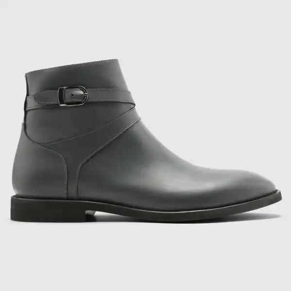 بوت چرم طبیعی مردانه ناپا طوسی اورز Orez مدل HAMILTON کد MFB119