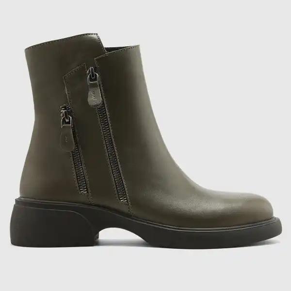 نیمبوت چرم طبیعی زنانه ناپا سبز اورز Orez مدل MANILA کد WCB148