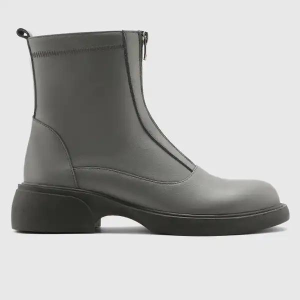 نیمبوت چرم طبیعی زنانه ناپا طوسی اورز Orez مدل MANILA کد WCB152