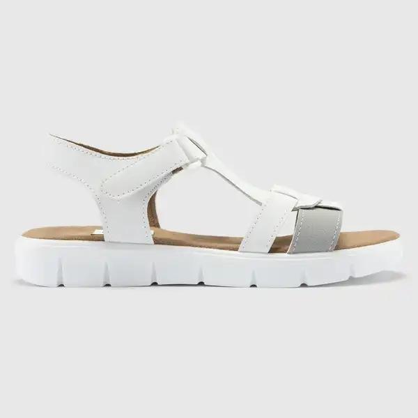 صندل زنانه ناپا سفید طوسی اورز Orez مدل PAMELA