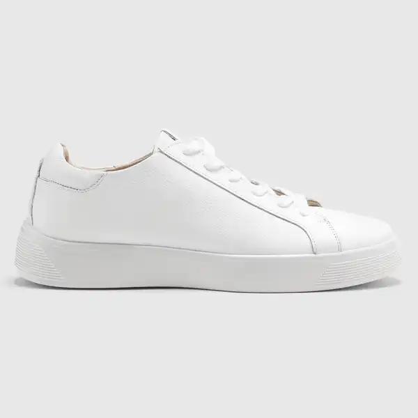 کفش اسنیکرز چرم طبیعی مردانه مرسدس شاهگلی سفید اورز Orez مدل KAI SNEAKER 1