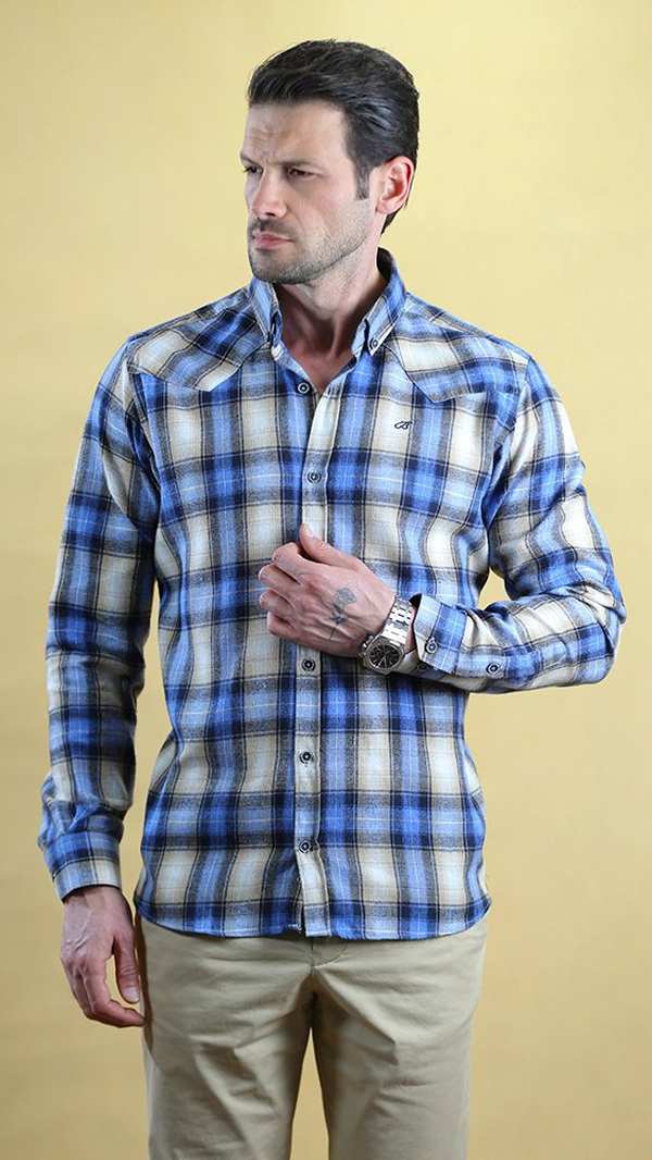 پیراهن مردانه زمستانه 60282 برندس