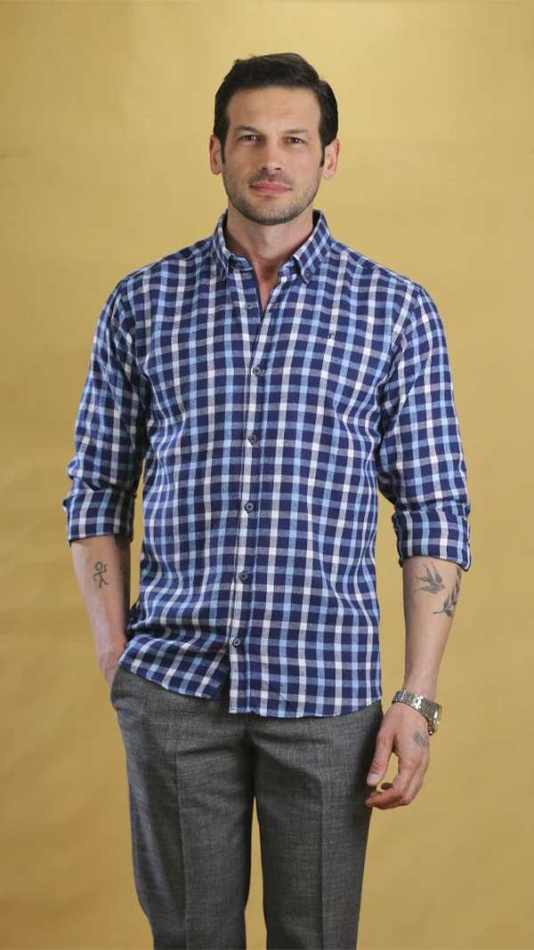 پیراهن زمستانه مردانه 60270 برندس Brands