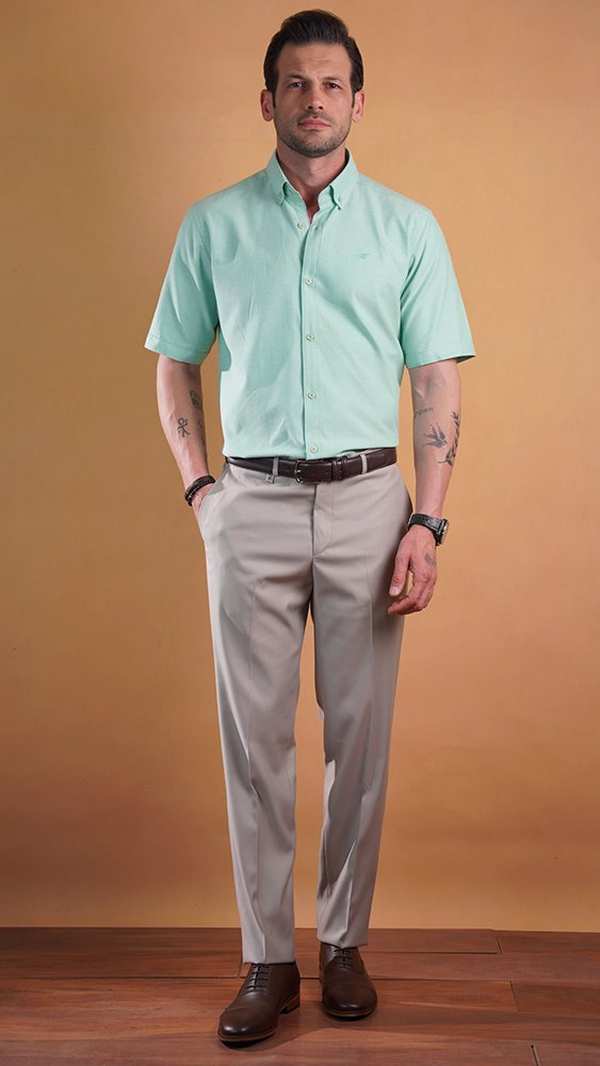 پیراهن آستین کوتاه مردانه 60341 برندس Brands