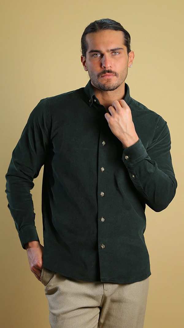 پیراهن مردانه مخمل 60414 برندس