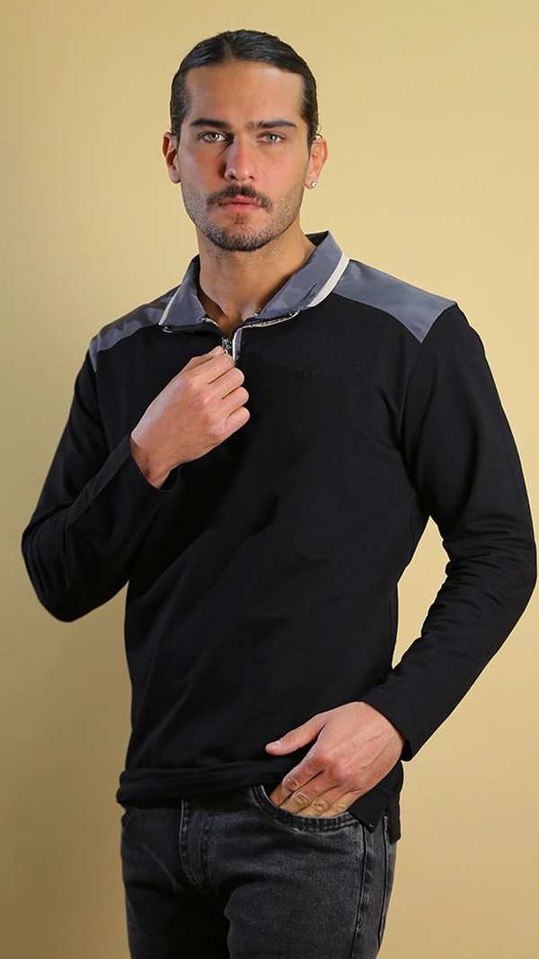 تی شرت زمستانه مردانه 70023 برندس Brands