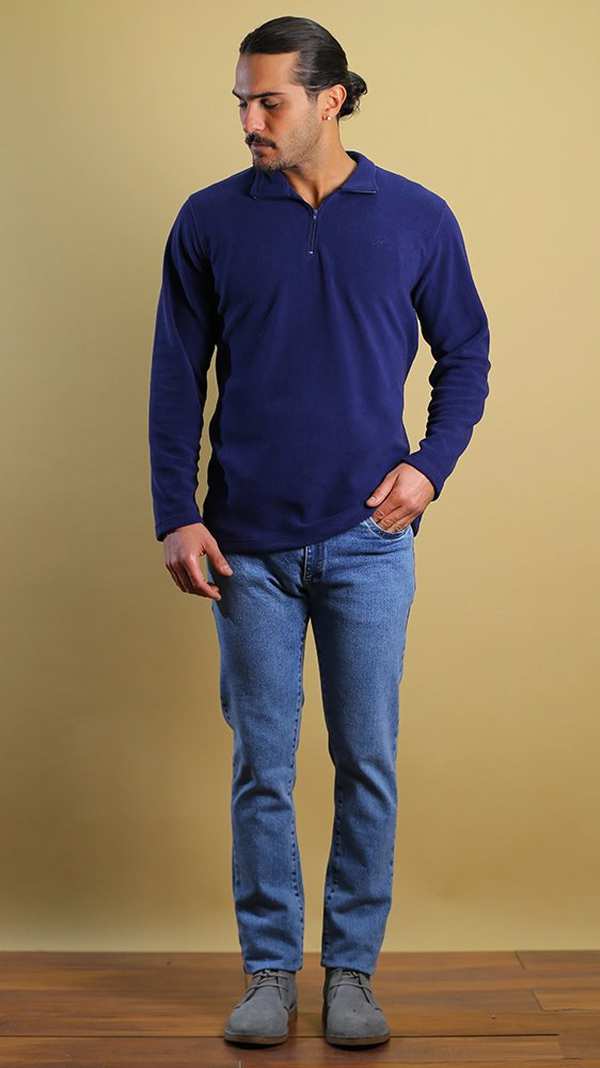 سویشرت مردانه نیم زیپ 70076 برندس Brands