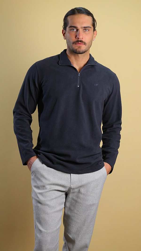 سویشرت مردانه نیم زیپ 70076 برندس Brands