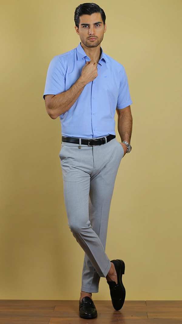 پیراهن آستین کوتاه مردانه 60437 برندس Brands