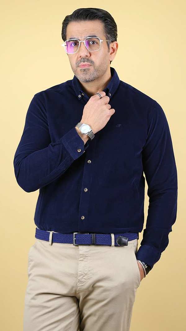 پیراهن مخمل مردانه 60453 برندس Brands