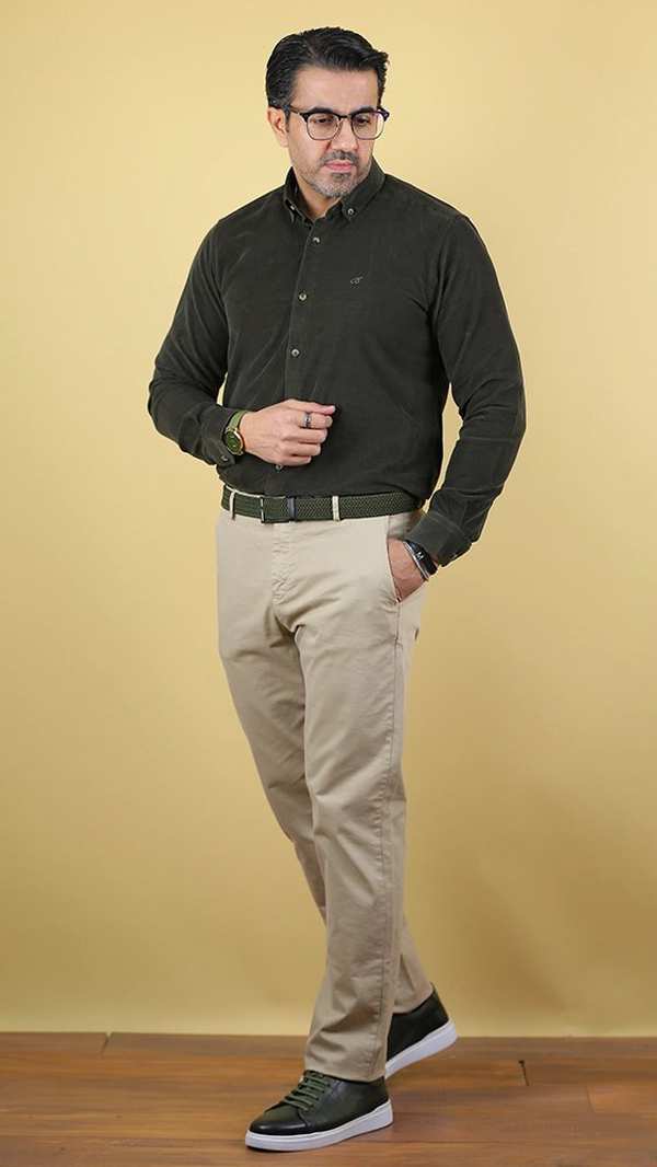 پیراهن مخمل مردانه 60453 برندس Brands