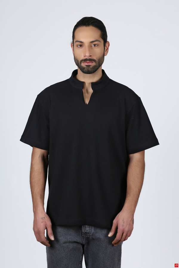 تی شرت مردانه مشکی جی پی ای JPA کد 02382