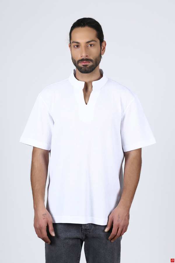 تی شرت مردانه سفید جی پی ای JPA کد 02382