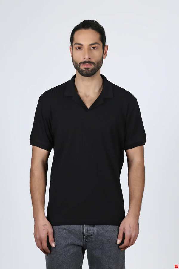 تی شرت مردانه مشکی جی پی ای JPA کد 02312