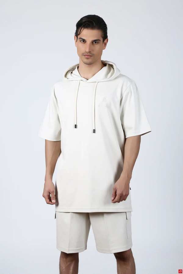 ست تی شرت و شلوارک مردانه استخوانی جی پی ای JPA کد 02359