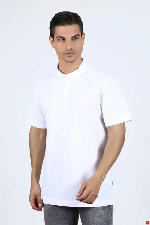 تی شرت مردانه سفید جی پی ای JPA کد 02314