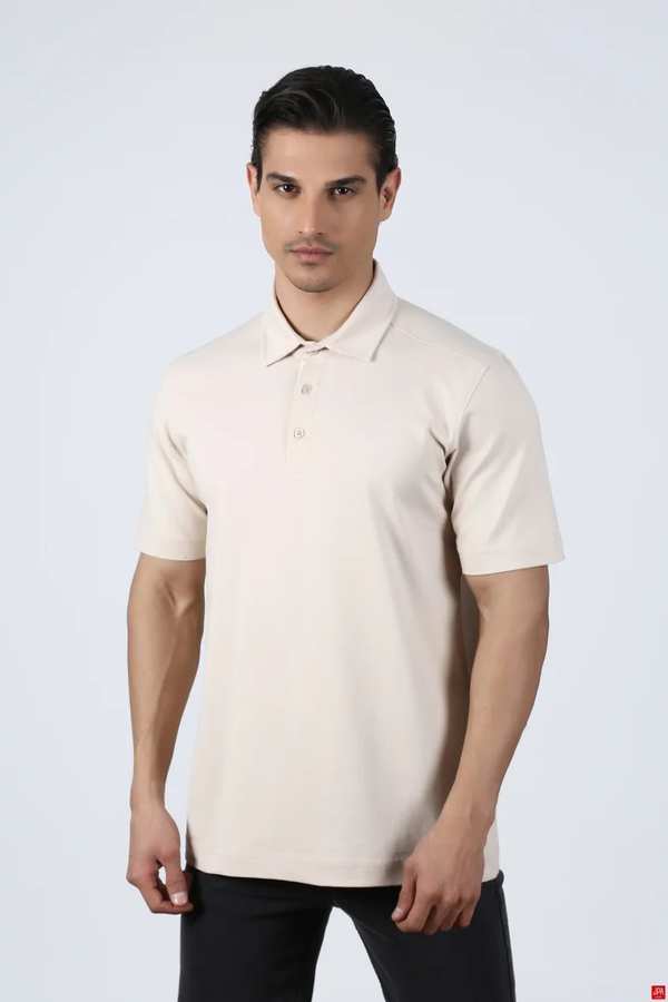 پولوشرت مردانه کرم روشن جی پی ای JPA کد 02368