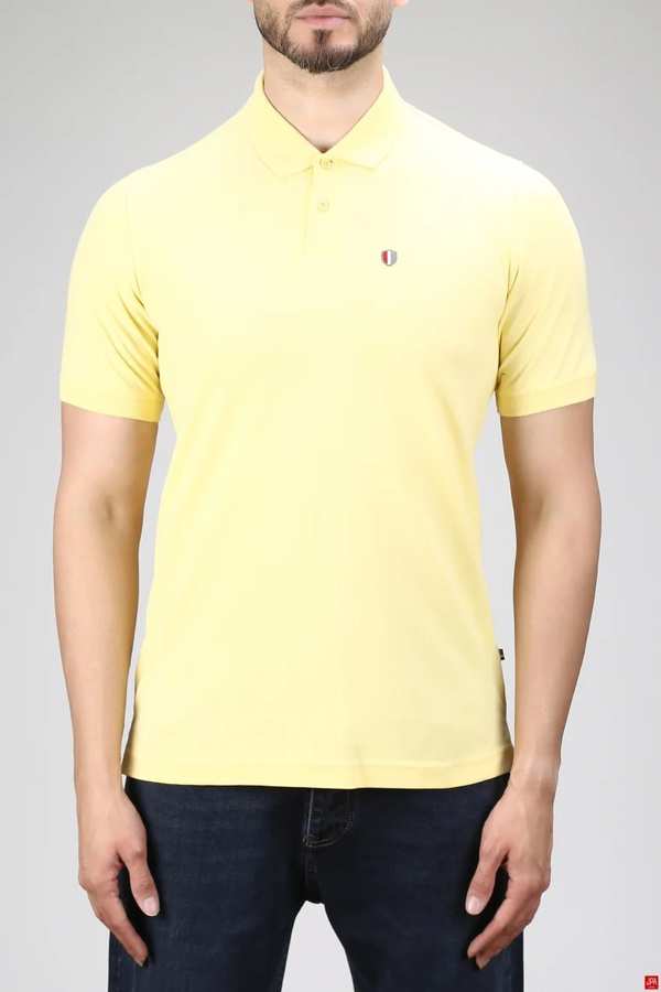 پولوشرت مردانه زرد جی پی ای JPA کد 02421