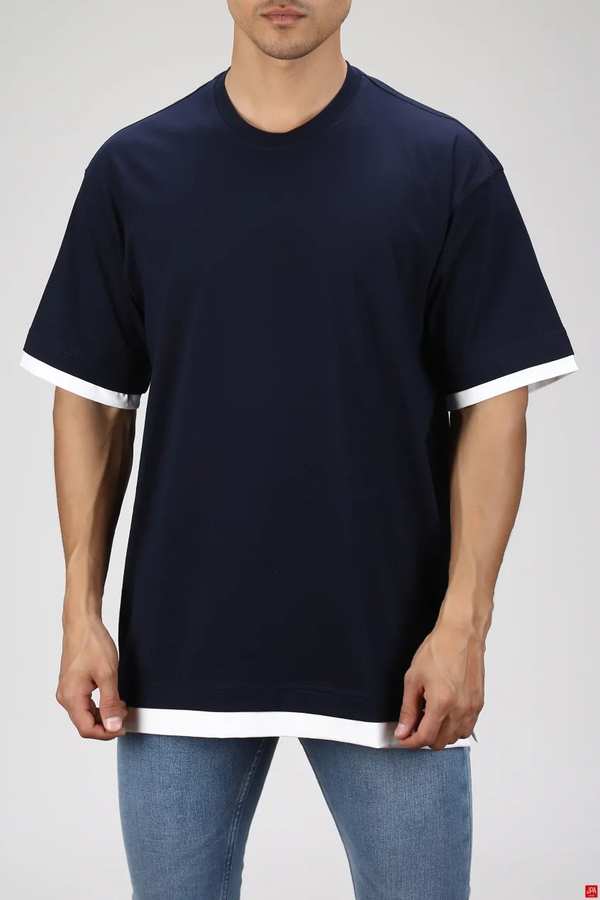تی شرت مردانه سرمه ای جی پی ای JPA کد 02480
