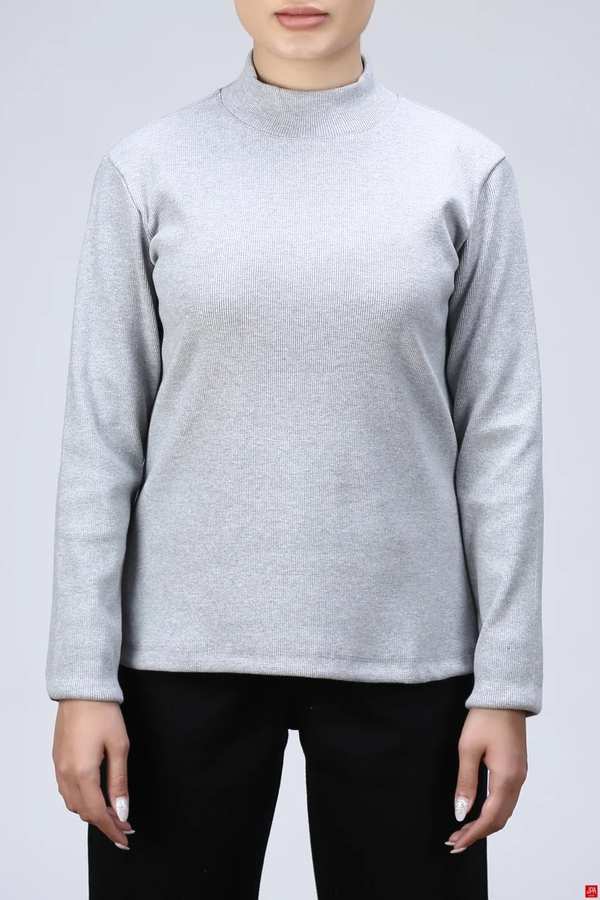 بلوز زنانه یقه اسکی اسلیم ملانژ روشن جی پی ای JPA کد 02468