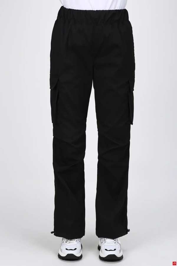 شلوار کتان زنانه کارگو مشکی جی پی ای JPA کد 03012