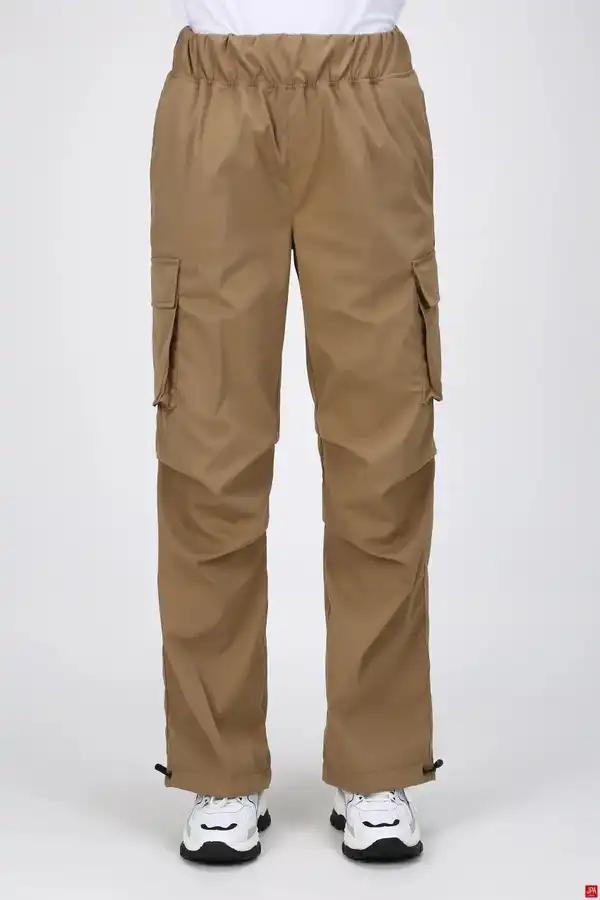 شلوار کتان زنانه کارگو نسکافه ای جی پی ای JPA کد 03012