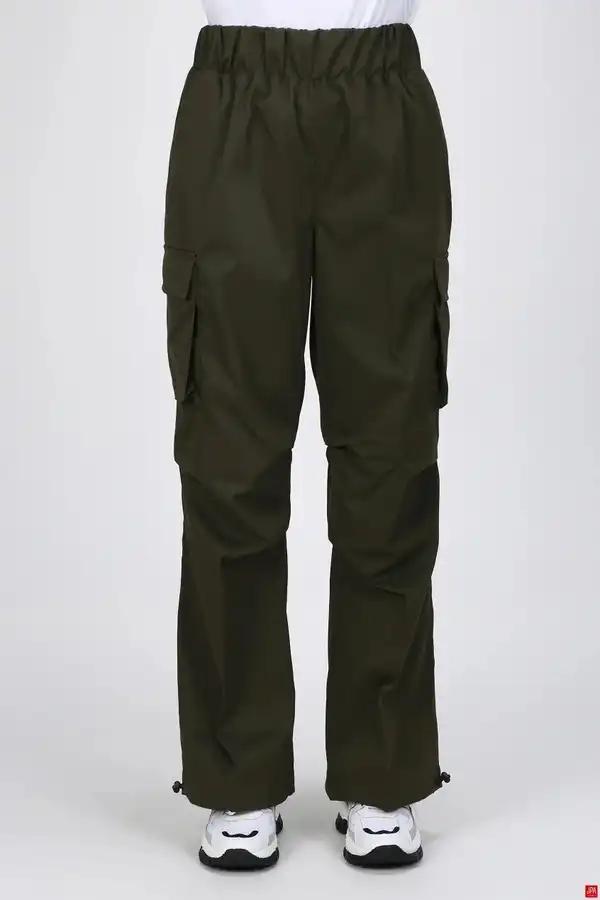 شلوار کتان زنانه کارگو سبز تیره جی پی ای JPA کد 03012