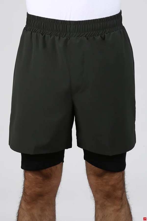 شلوارک مردانه دمپا چاکدار سبز تیره جی پی ای JPA کد 02462