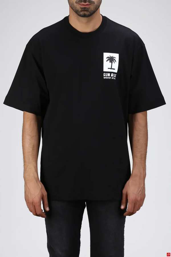 تی شرت مردانه مشکی جی پی ای JPA کد 03051