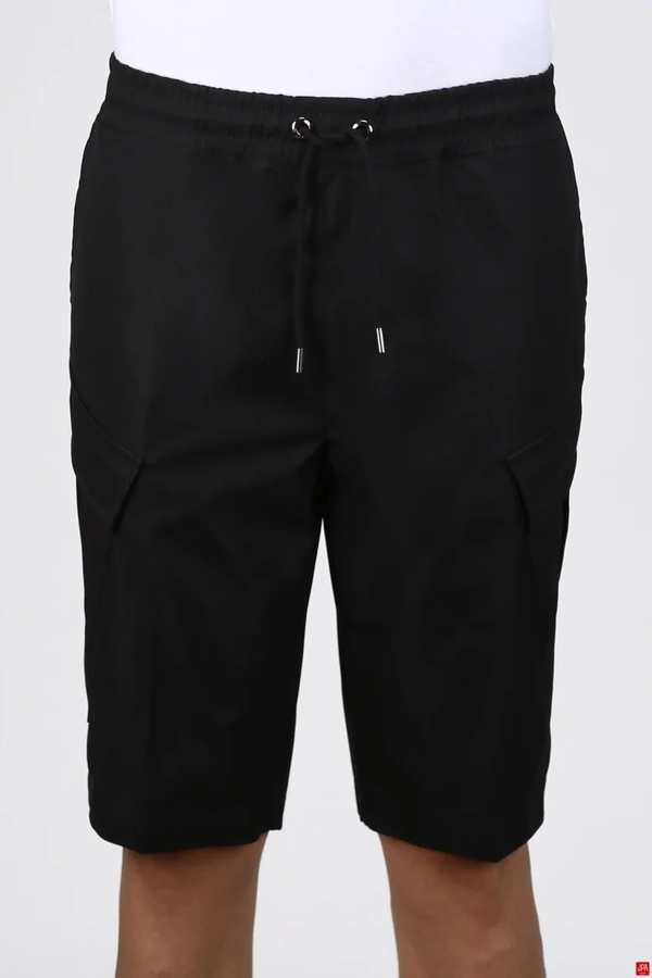 شلوارک کتان مردانه کارگو مشکی جی پی ای JPA کد 03029