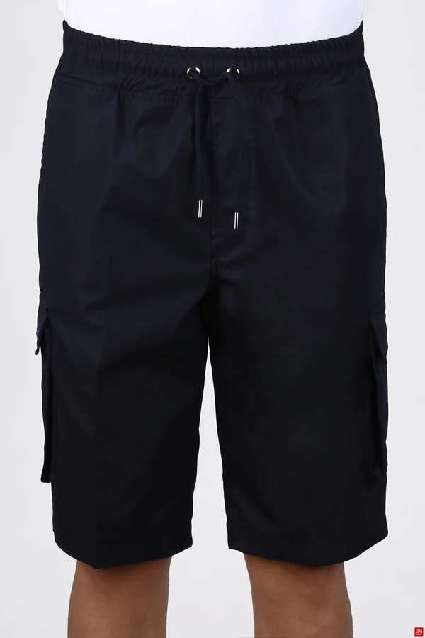 شلوارک کتان مردانه کارگو سرمه ای جی پی ای JPA کد 03009