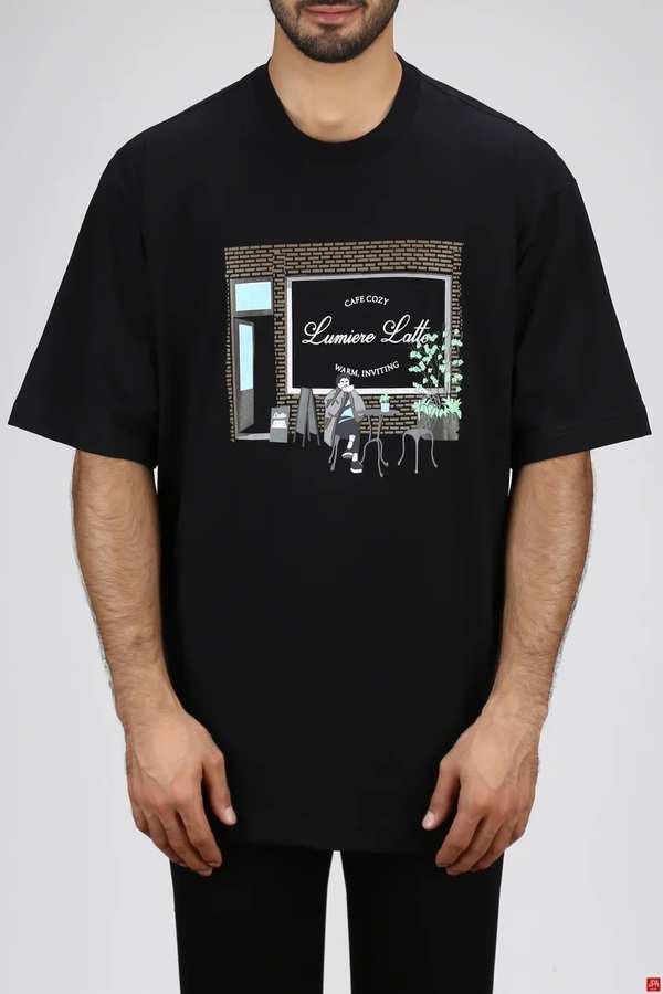 تی شرت مردانه مشکی جی پی ای JPA کد 03053