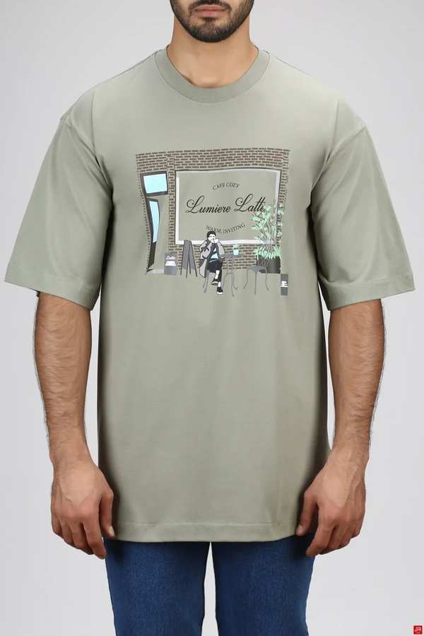 تی شرت مردانه سبز روشن جی پی ای JPA کد 03053