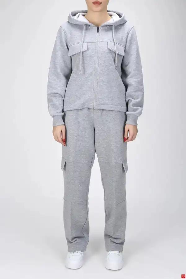 ست سویشرت و شلوار زنانه دورس ملانژ روشن جی پی ای JPA کد 03086