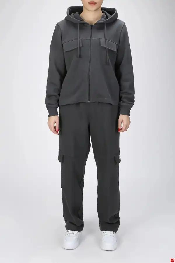 ست سویشرت و شلوار زنانه دورس سبز طوسی جی پی ای JPA کد 03086