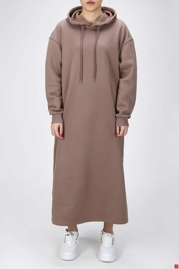 هودی زنانه دورس کلاهدار قهوه ای روشن جی پی ای JPA کد 03128